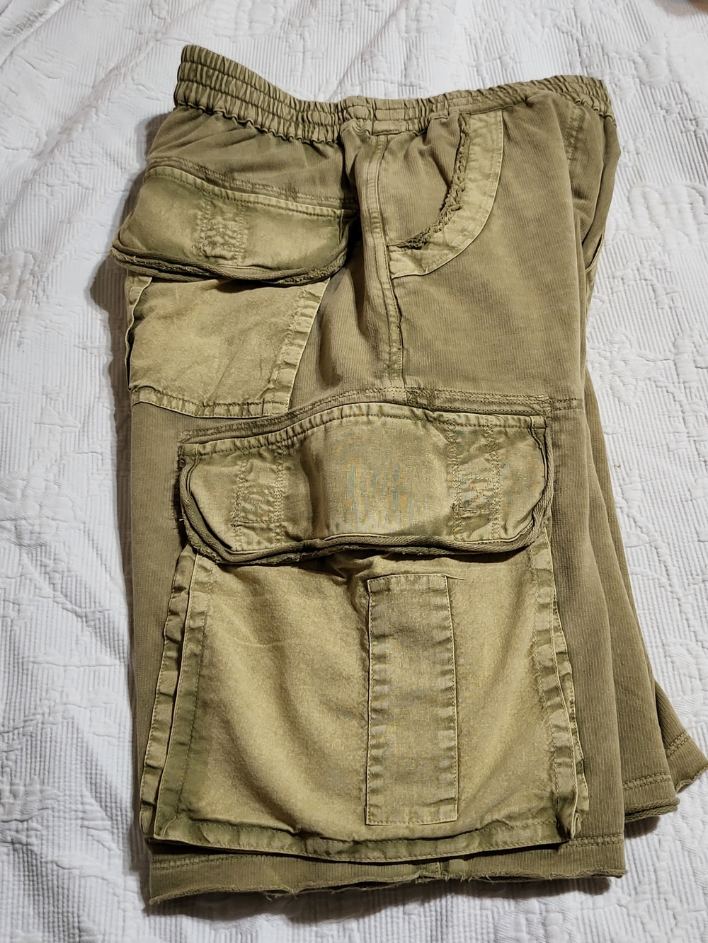 Free People Olive Green Cargo Shorts with Utility Pockets - Picture 9 of 14